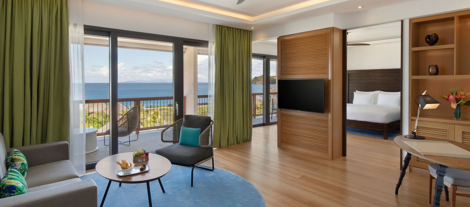 Our luxury suites feature ocean views and more space