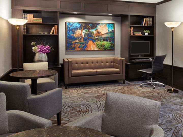Unwind in the Club Library or host up to 16 guests for a business meeting
