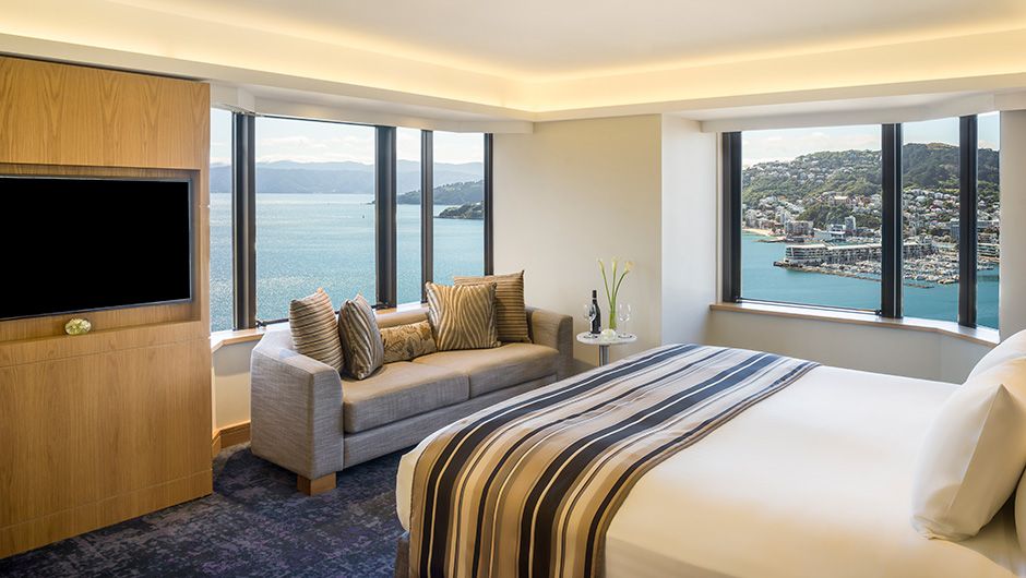 InterContinental Wellington suite with the waterfront views