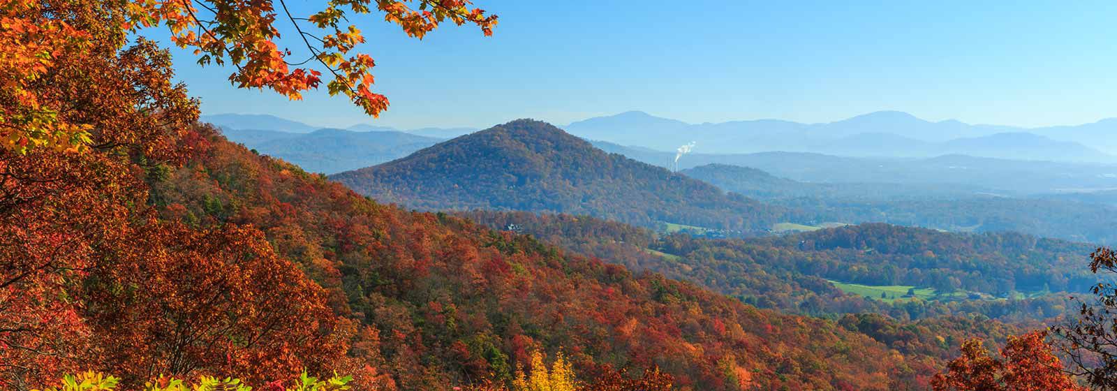 Mountain view in the fall