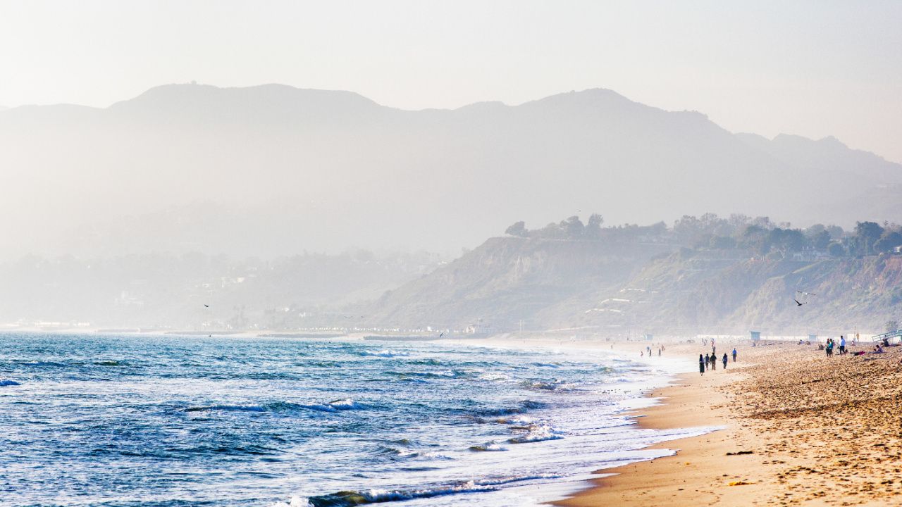 coastline and mountain backdrop in los angeles
