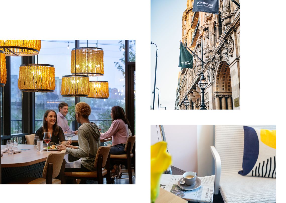Cluster of images showcasing IHG Hotels & Resorts