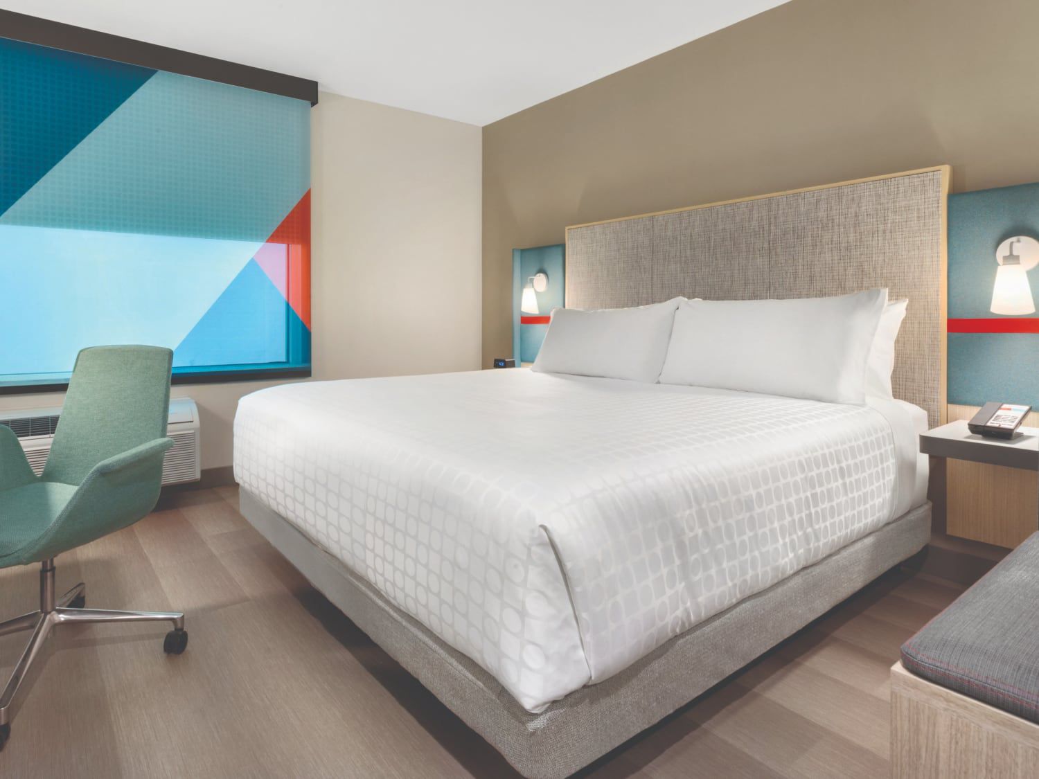 Modern guest room at avid hotel Oklahoma City Airport