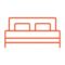 Orange queen bed icon