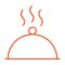 Orange cloche icon
