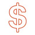 icon dollar orange
