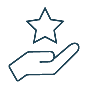hand with a star