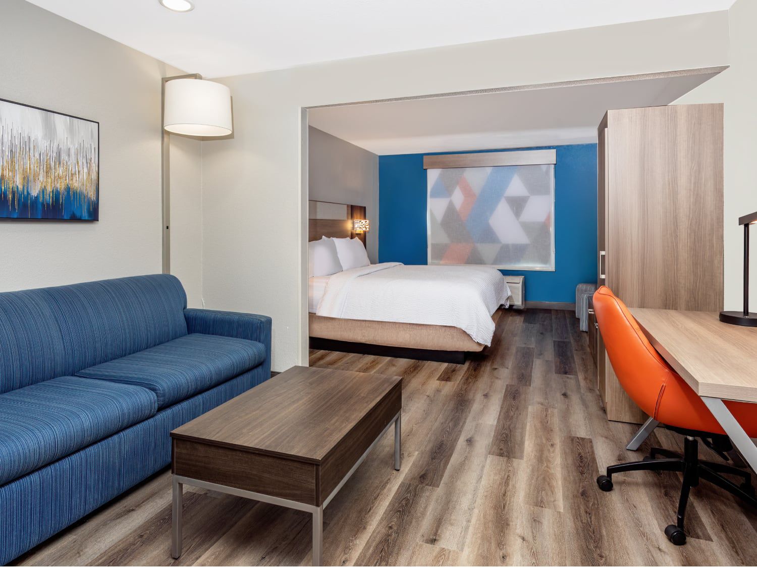 Spacious guest room at Holiday Inn Express & Suites Jacksonville - Blount Island