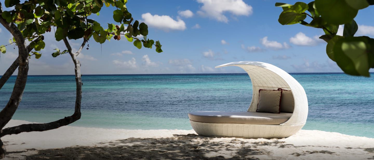 Private oceanside beach cabana