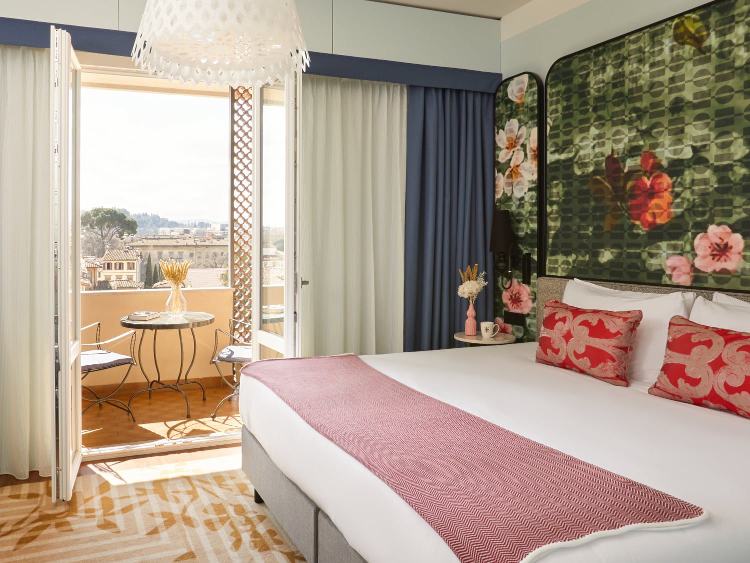 Guest room with a balcony at Hotel Indigo Florence