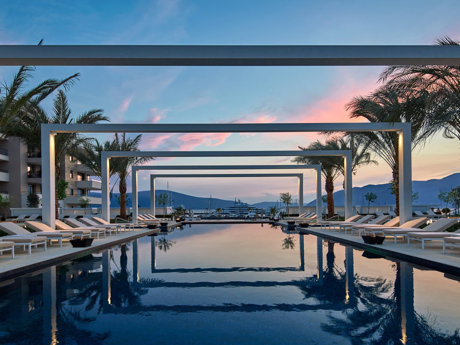Tranquil pool moment at Regent Porto Montenegro