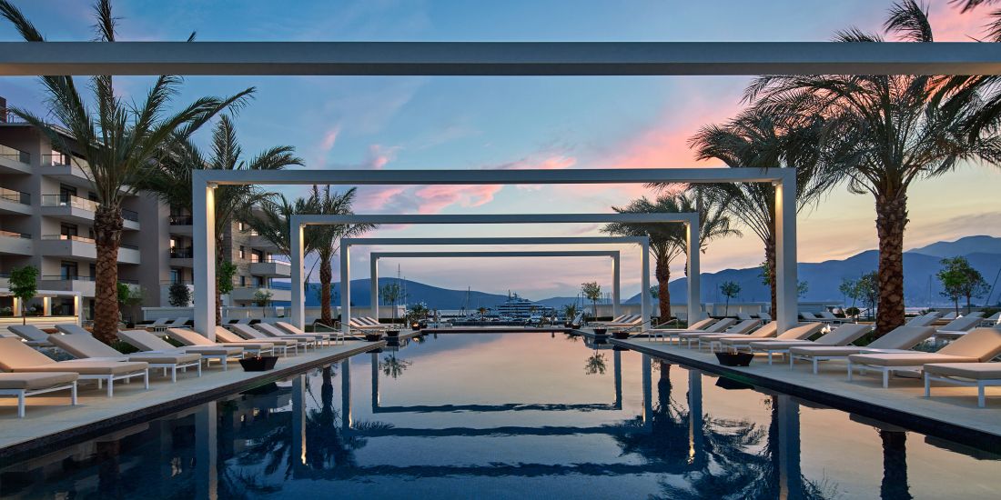 Tranquil pool moment at Regent Porto Montenegro