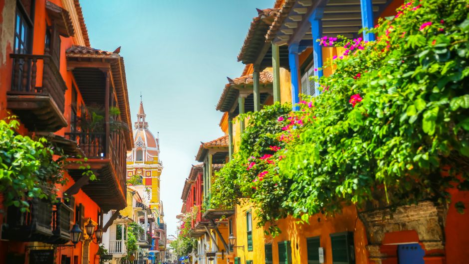 Colorful city streets