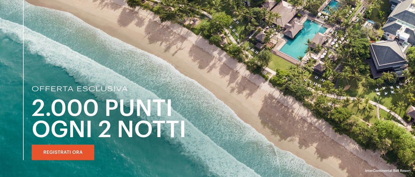 Offerta esclusiva: 2.000 punti ogni 2 notti REGISTRATI ORA