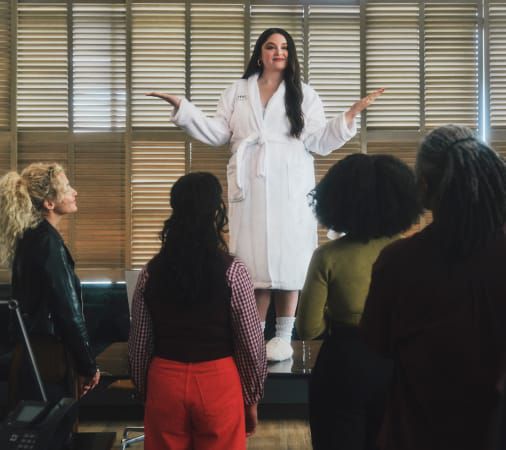 Megan Stalter rallies the troops to use their PTO.