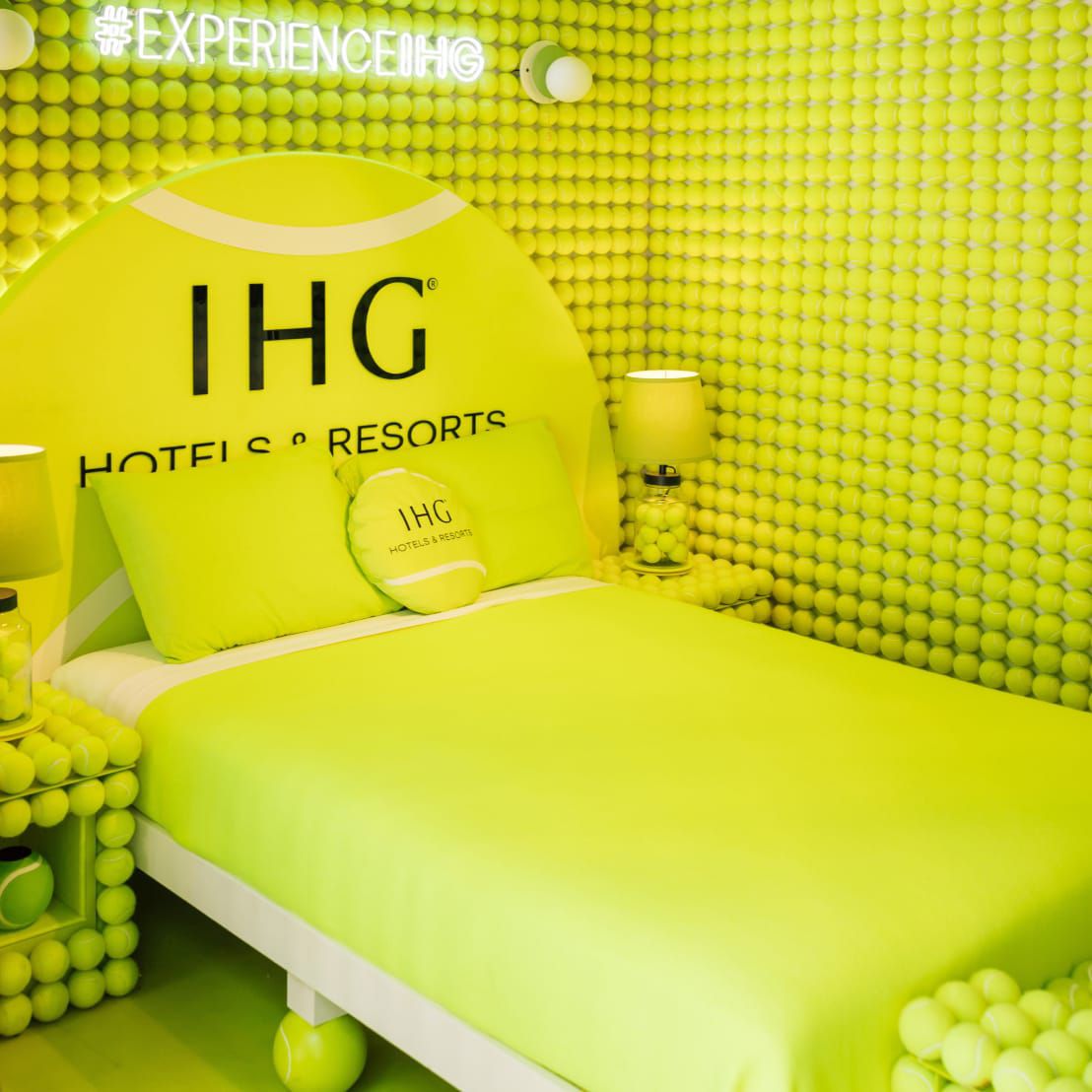 Tennis themed IHG Hotels & Resorts guest room