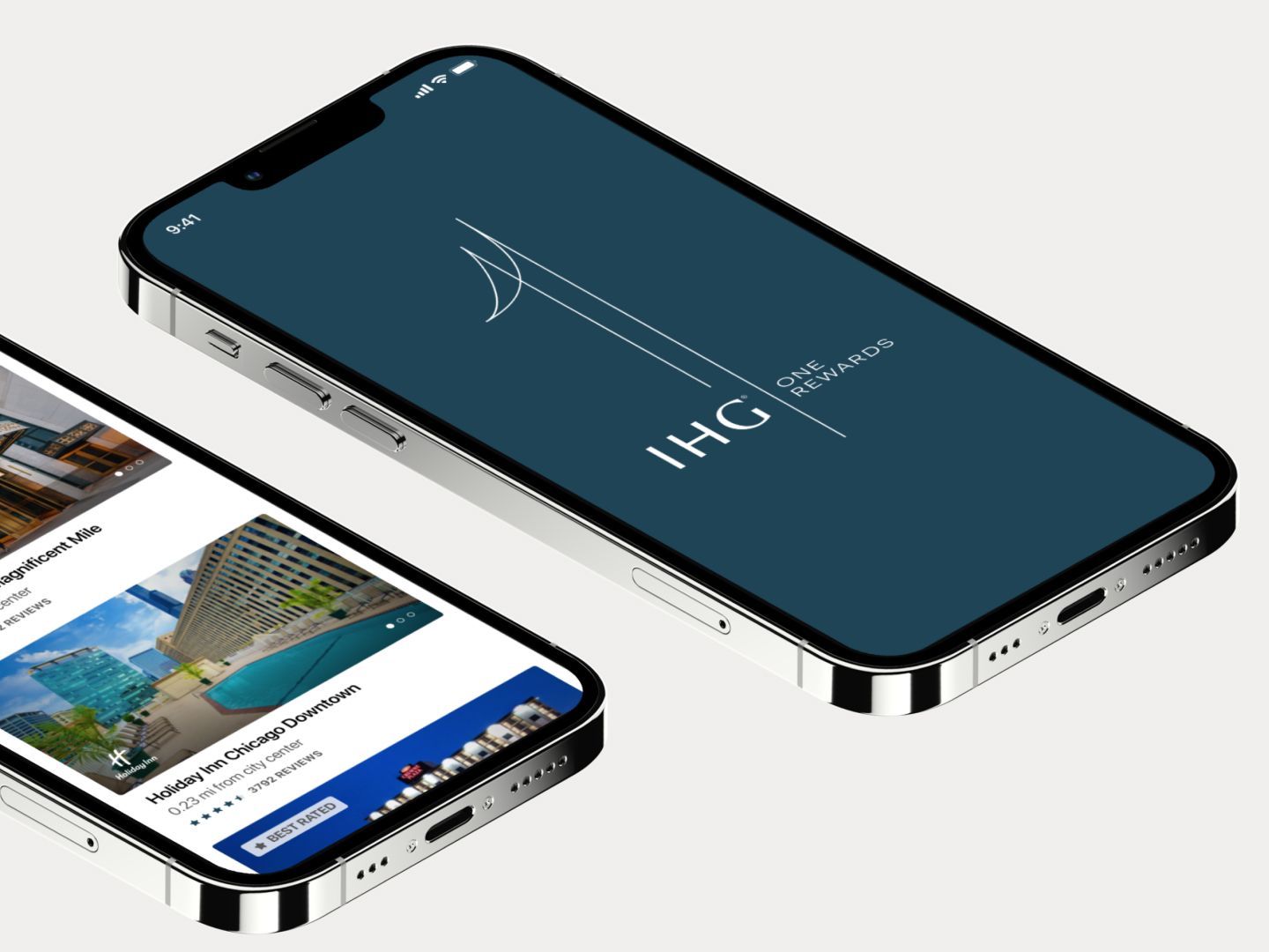 IHG One Rewardsアプリが表示されたスマートフォンの画面