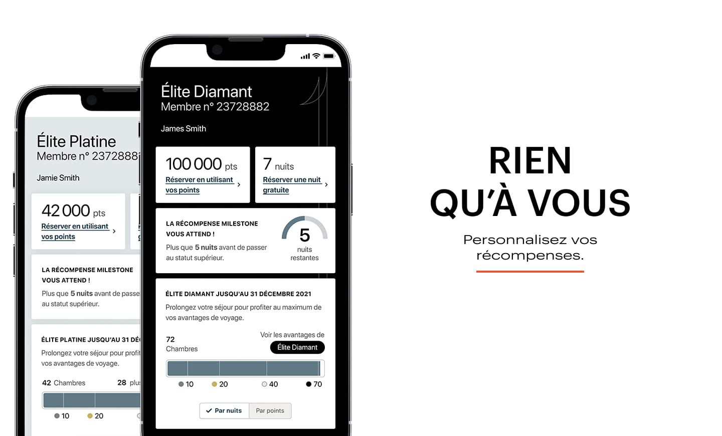 RIEN QU’À VOUS <br>Personnalisez vos <br>récompenses.