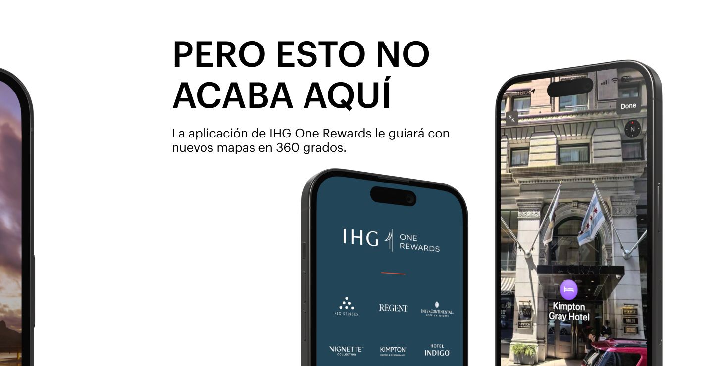 IHG app look around map on phone screen