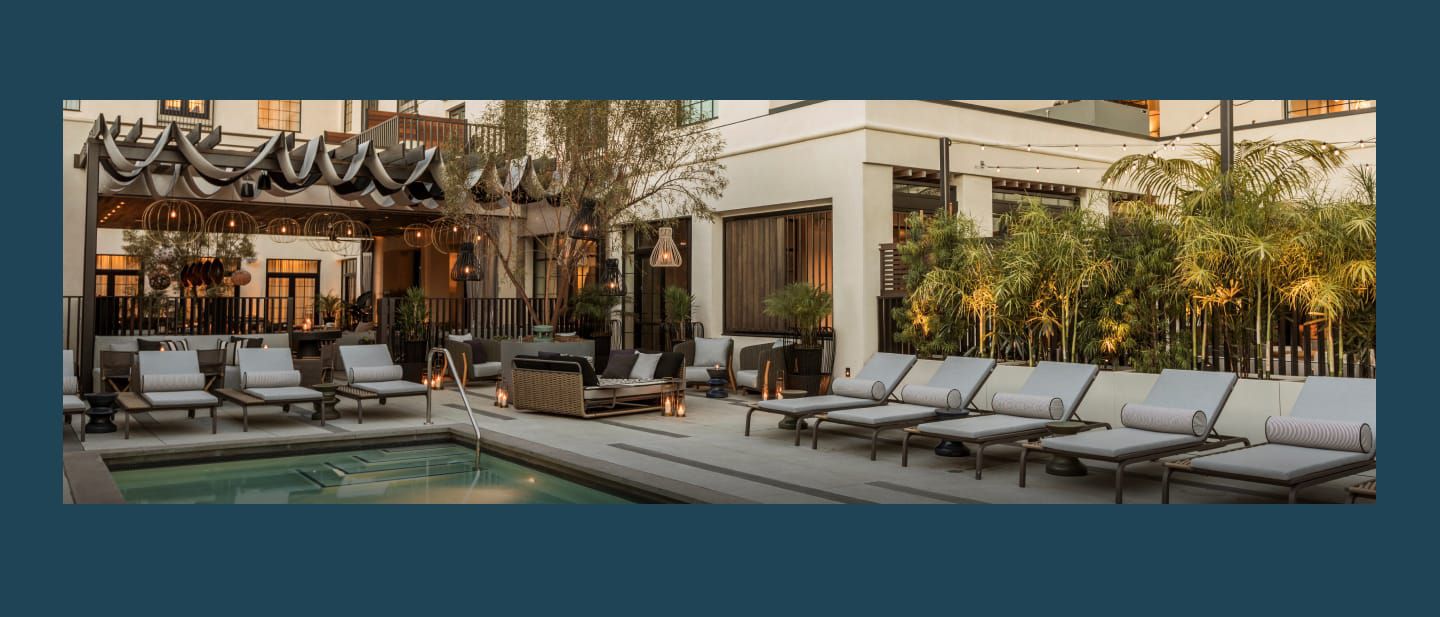 Elevated pool with patio