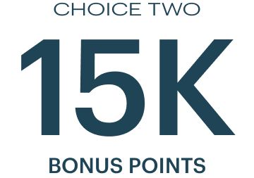 Choice Two: Stay 4 nights. Get 15K bonus points.