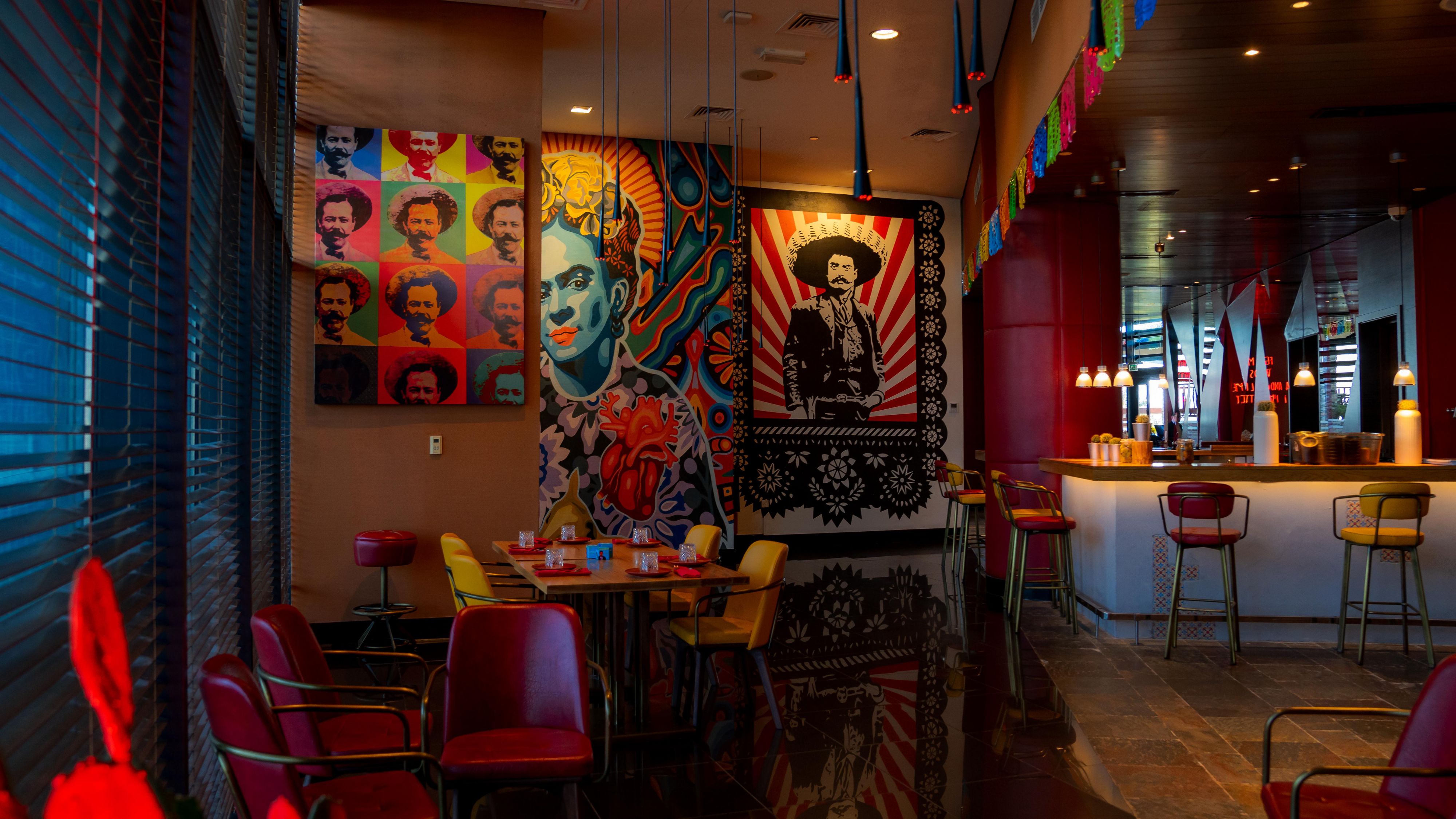 Amerigos Mexican restaurant with vibrant décor