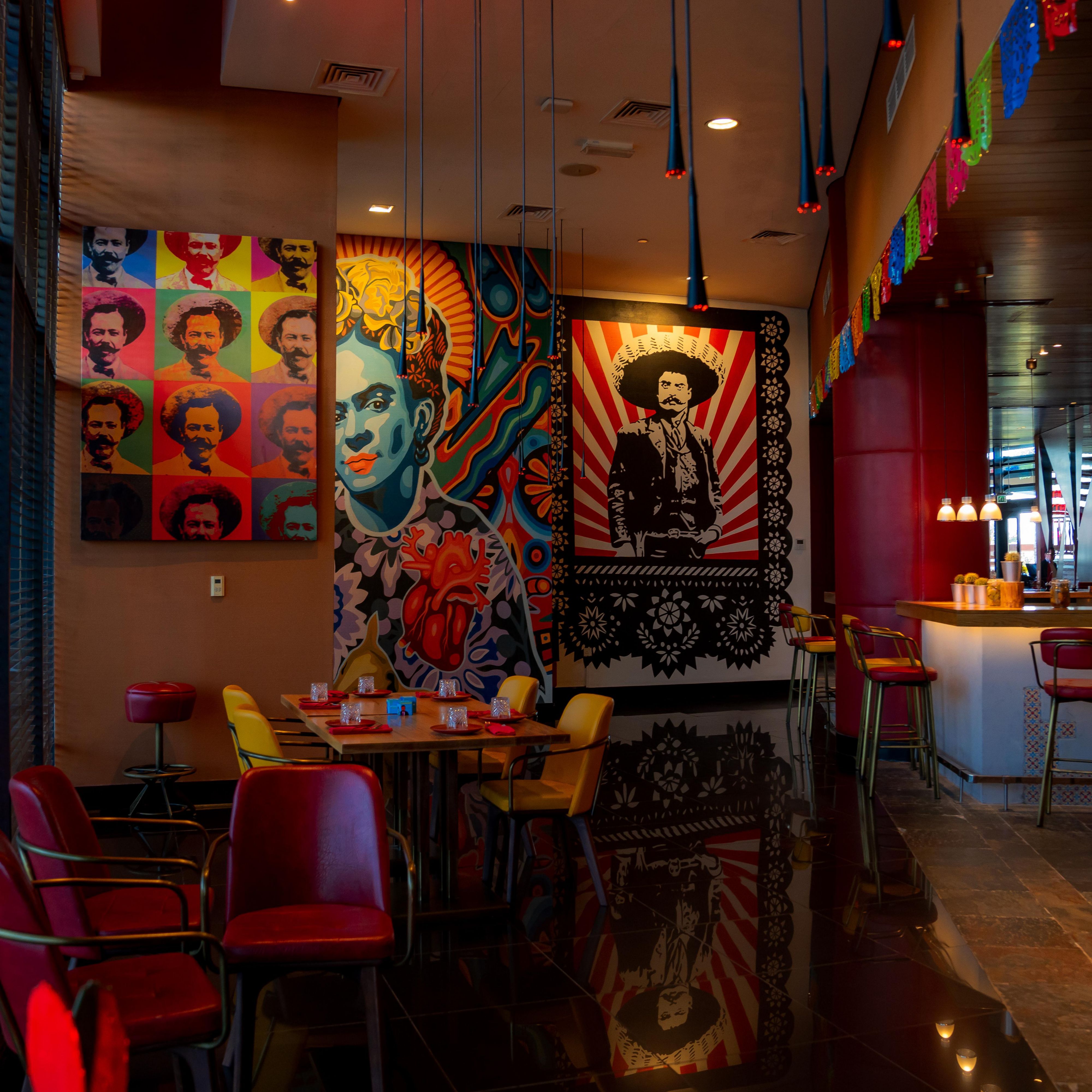 Amerigos Mexican restaurant with vibrant décor
