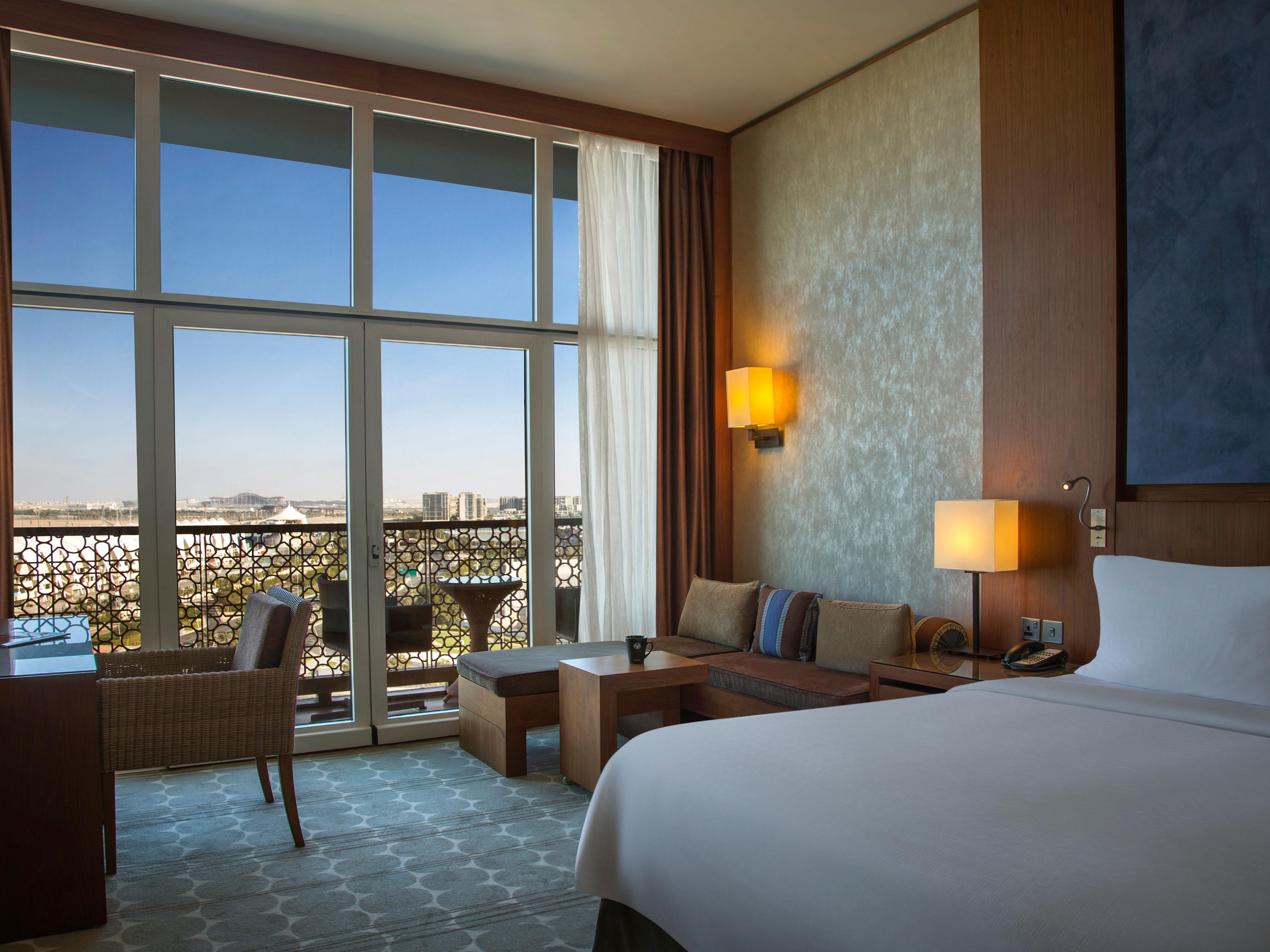 Discover 264 thoughtfully designed rooms and 28 elegant suites at Yas Plaza Marina. Each space blends contemporary style with effortless comfort, offering a welcoming, refined retreat where every stay feels effortless and inviting.