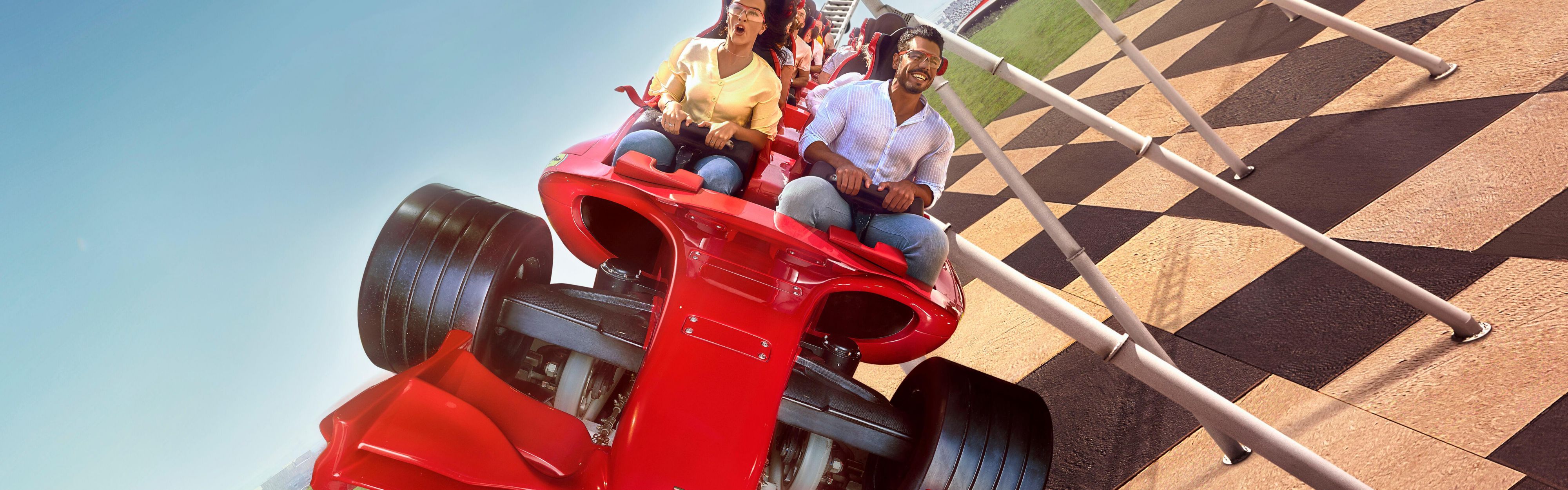 Family fun at Ferrari World, steps away from Yas Plaza Marina