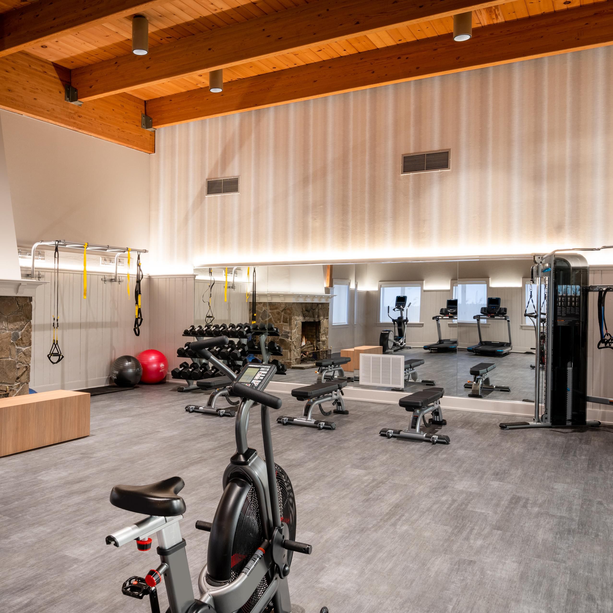 24-hour fitness center with all new equipment