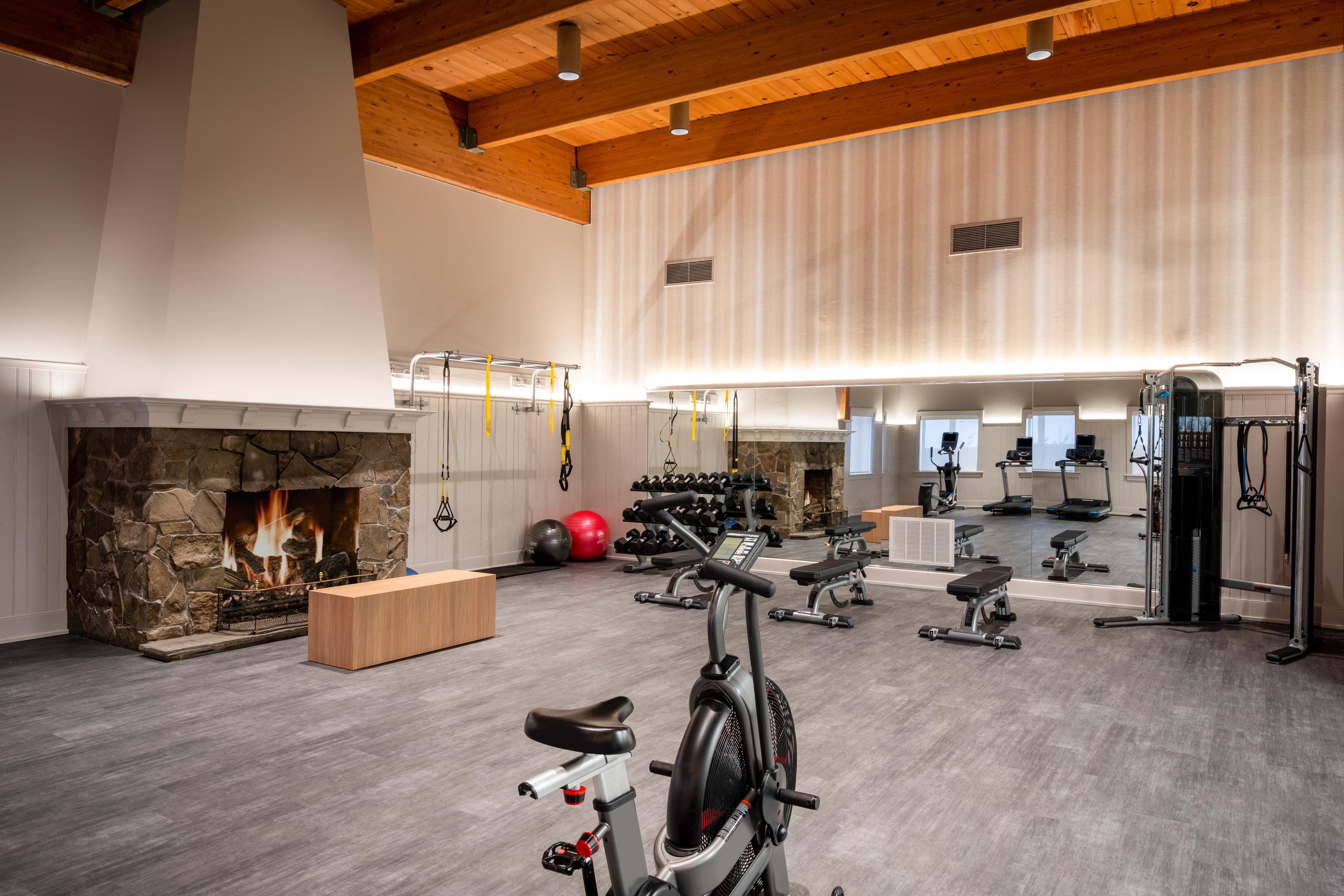 24-hour fitness center with all new equipment