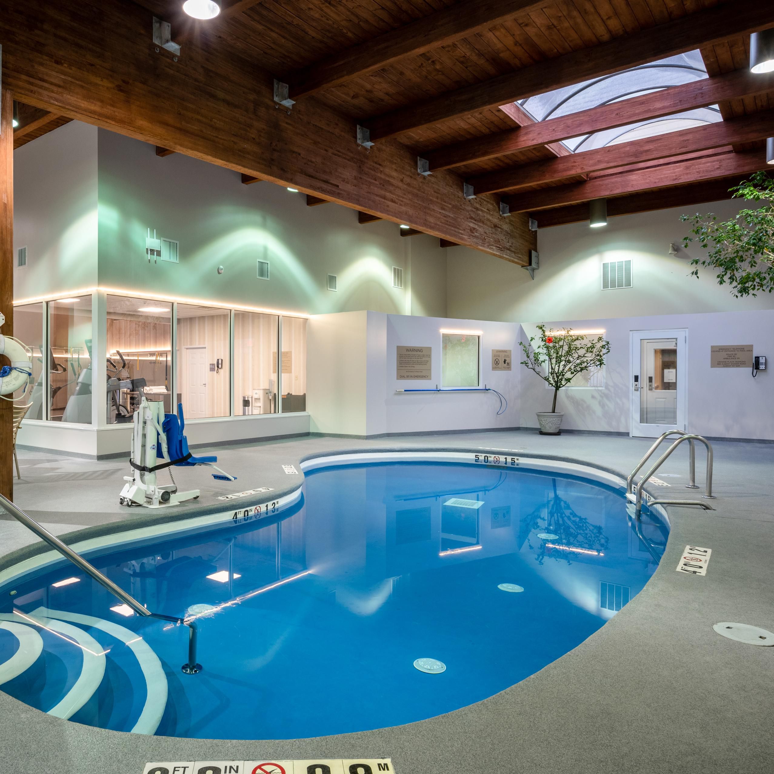 Indoor heated pool with ADA/handicap accessible lift