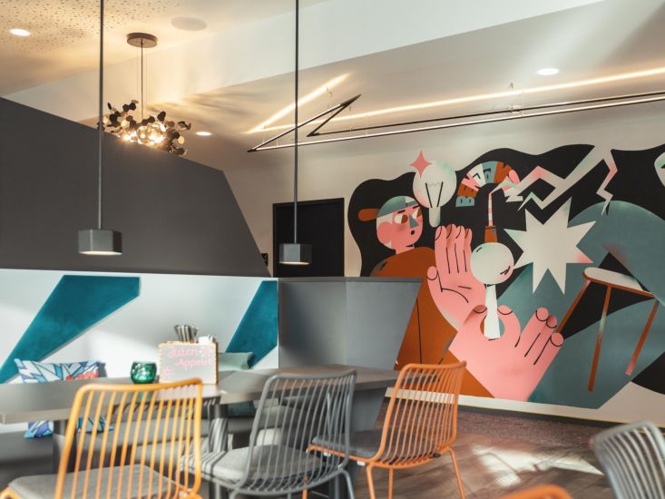 Co-Working und Gemeinschaftsbereich