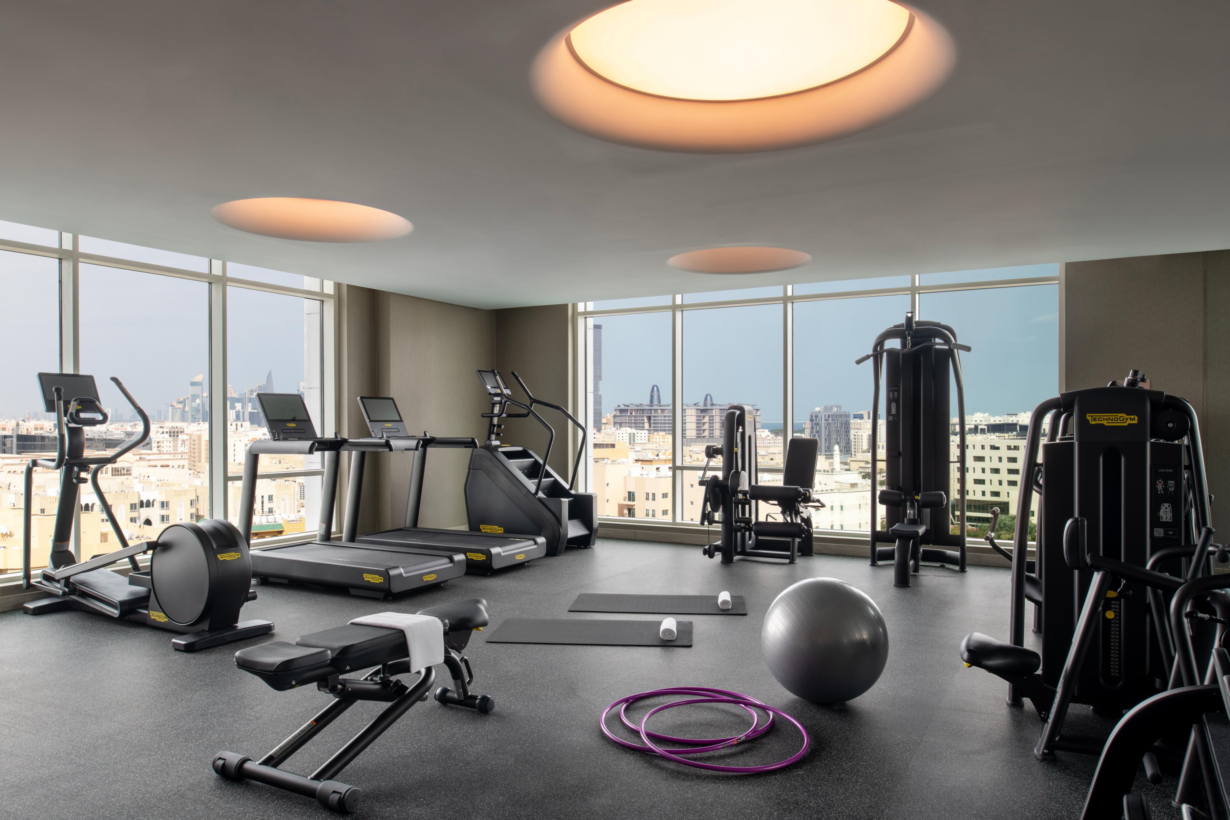Relax and recharge at Abesq Doha. Enjoy access to the infinity pool, gym with TechnoGym equipment, hydro pool, spa with Hammam, and yoga room. Members get complimentary valet parking, discounted spa and dining, one 60 minute spa treatment, and guest passes. Wellness, leisure, and more — all in one place.