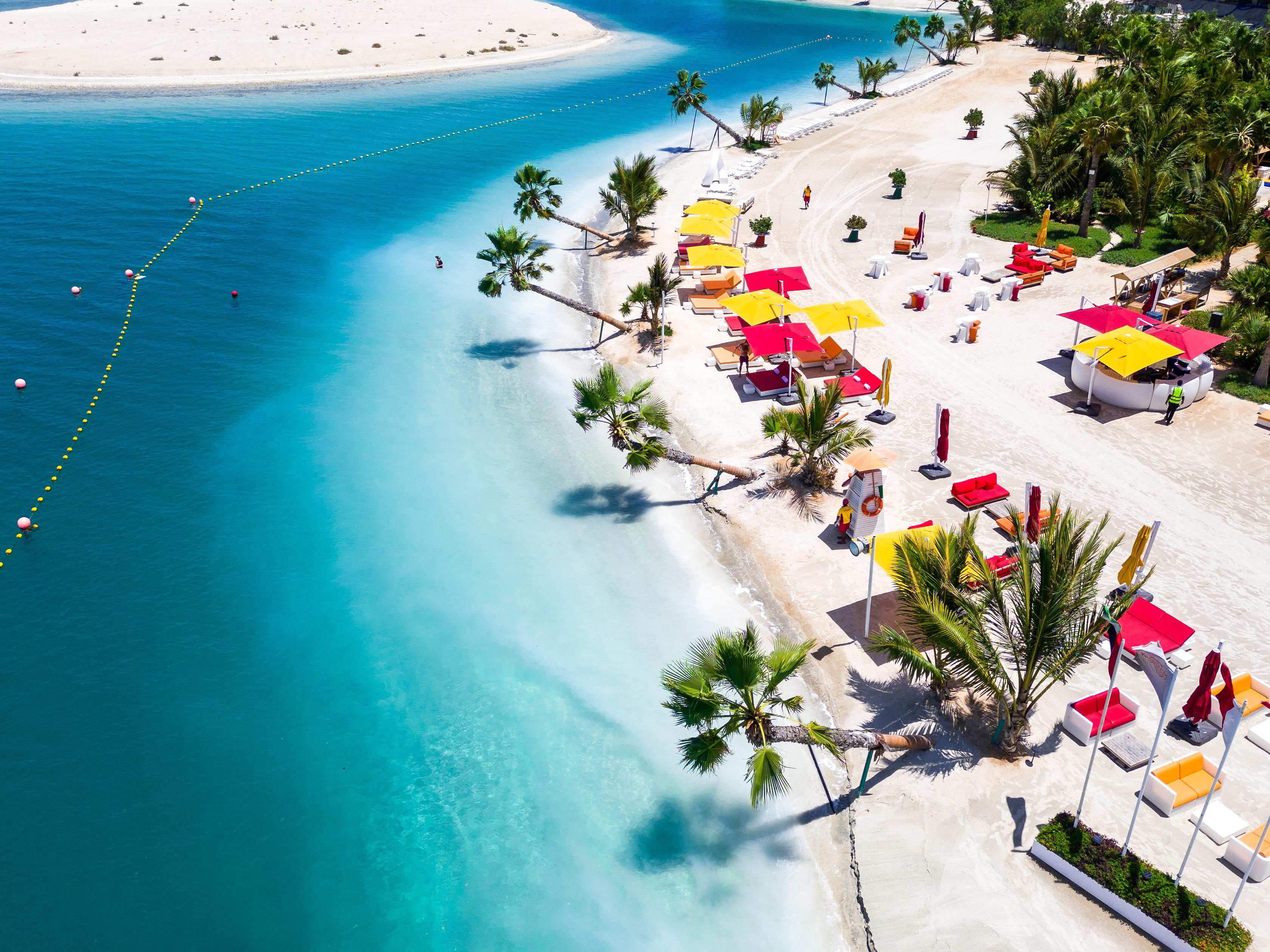 An ultimate escape by the beach, where luxury meets tranquility, nestled along the pristine shoreline of Dubai World Island. While it offers fun and an all-day party on one side, it also provides an idyllic retreat for those seeking a serene and rejuvenating getaway.