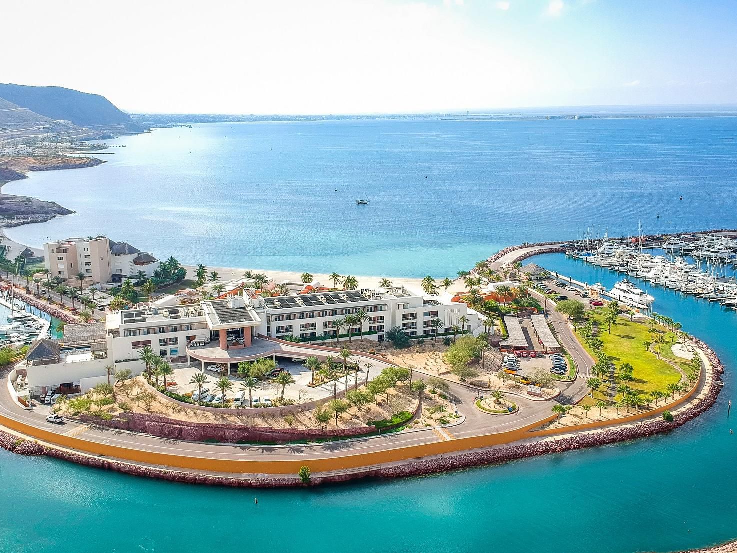 Aerial view of Hotel Indigo La Paz Puerta Cortes