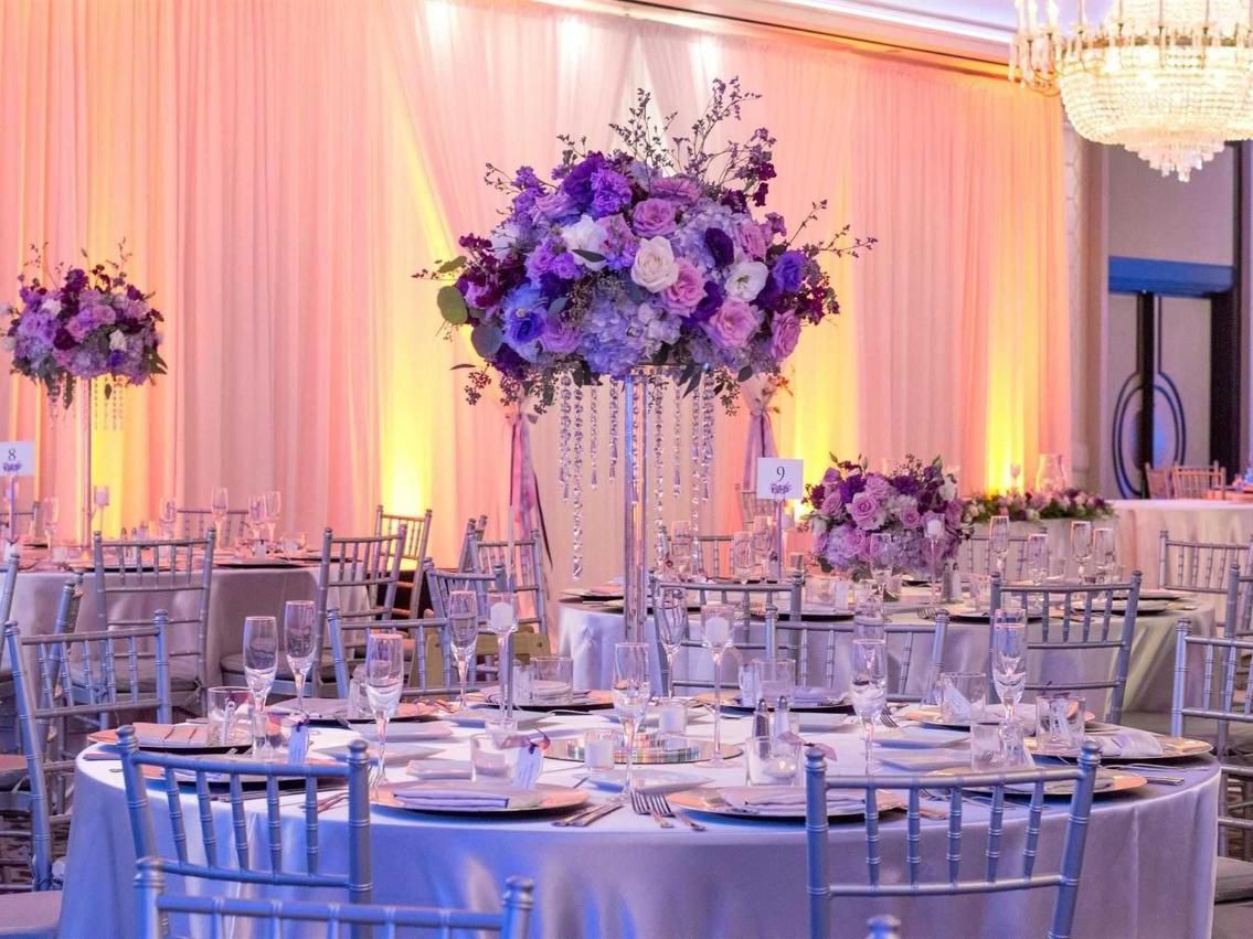 Wedding reception set up 