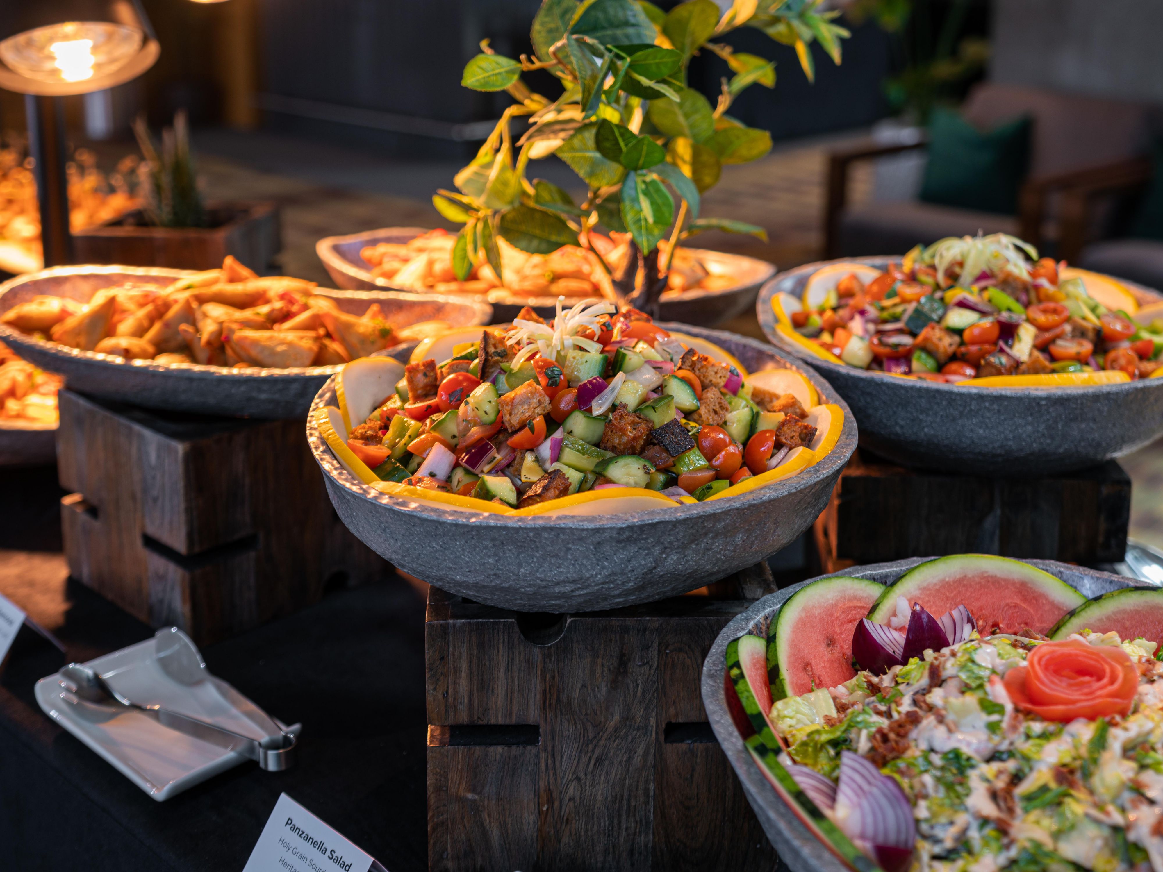 Buffet of healthy foods