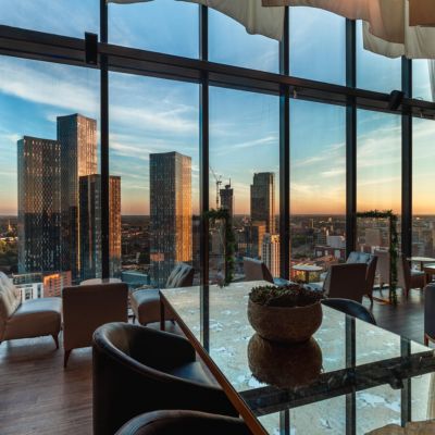 Our on-site restaurant offers breathtaking views from the table.