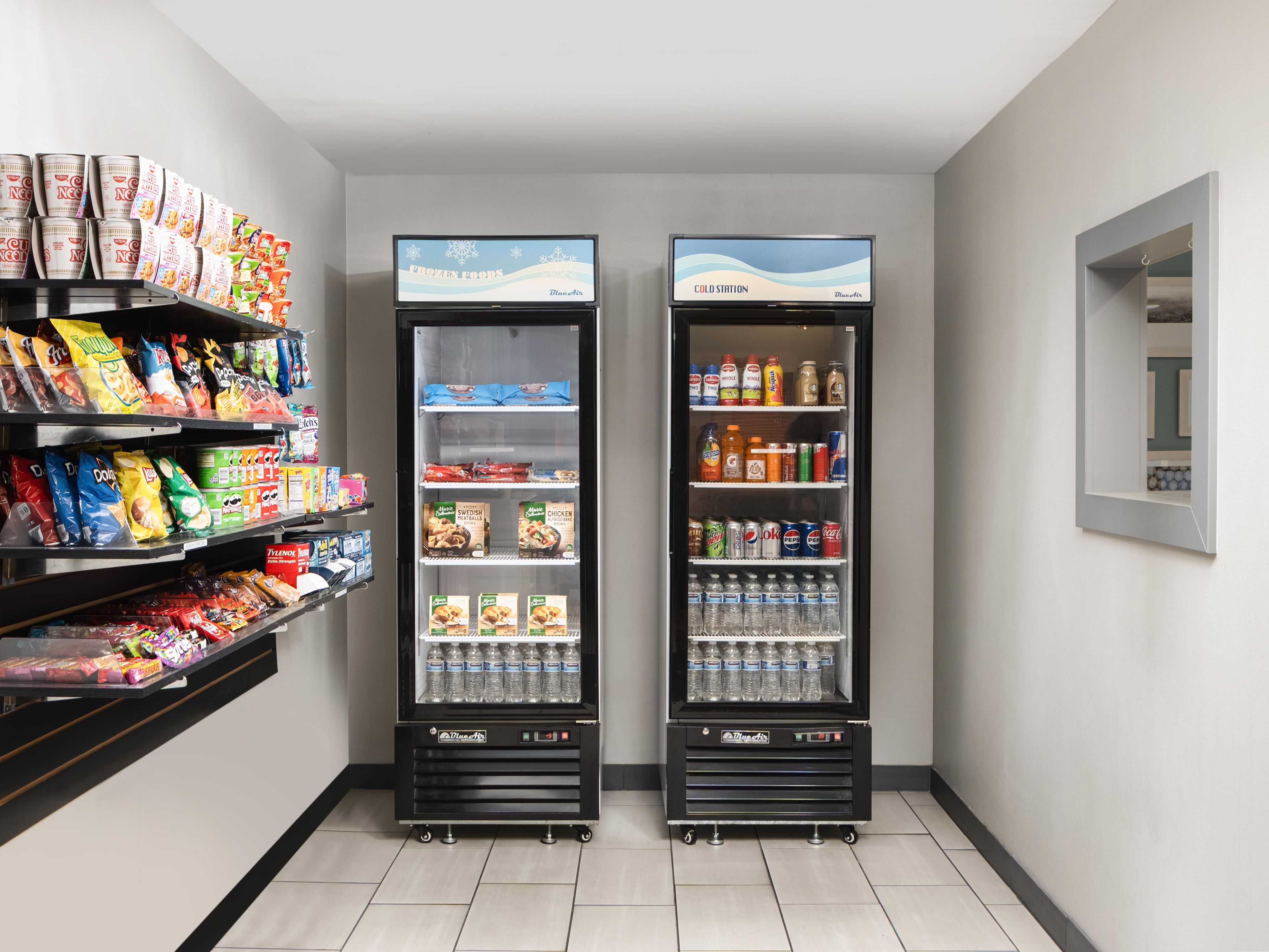 At Big Sky Inn, enjoy complimentary freshly brewed coffee in our lobby. Plus, our market is conveniently stocked with a variety of snacks and drinks to satisfy your cravings anytime. 