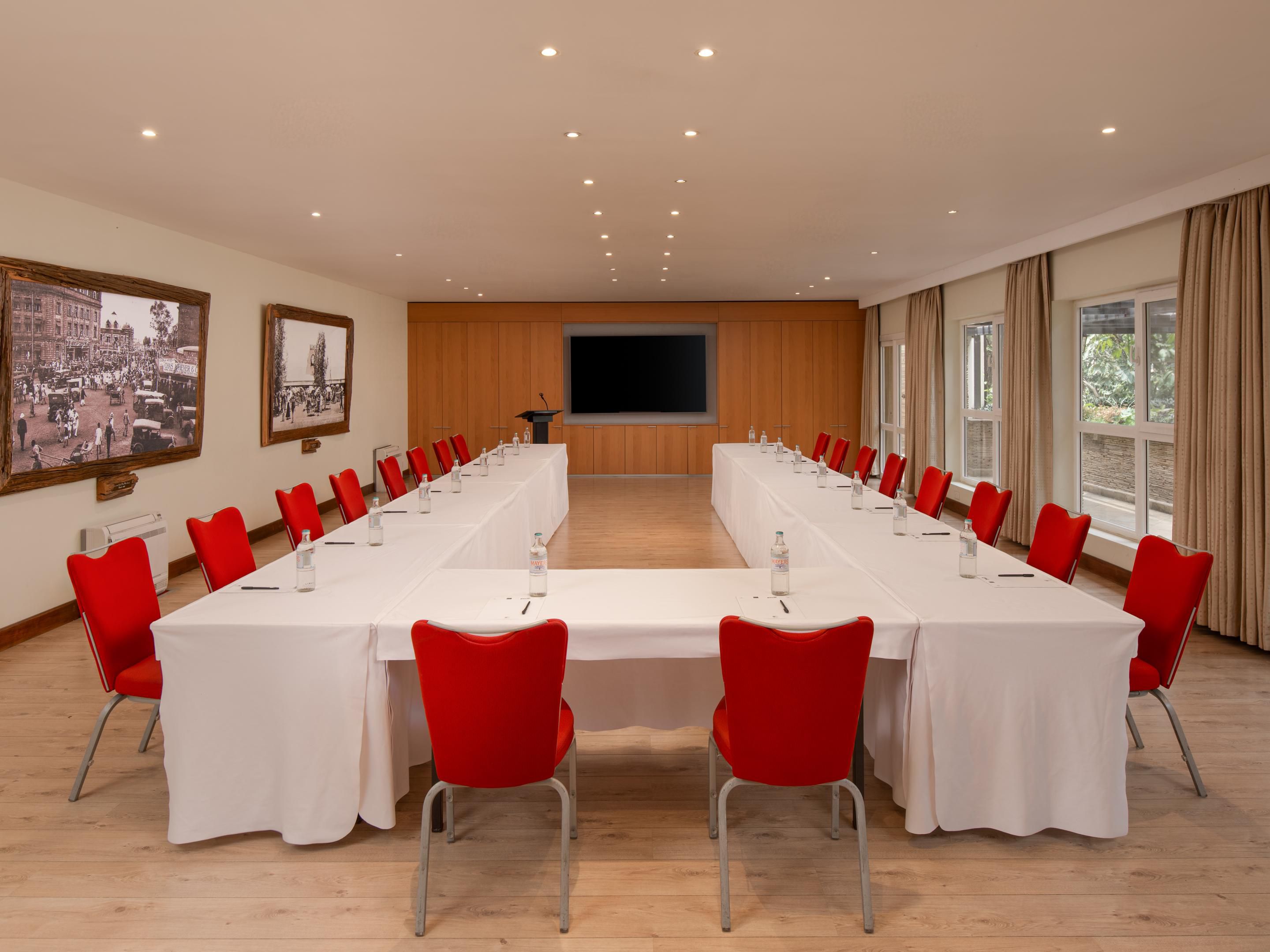 Choose from our array of seven event facilities in Nairobi to host your gatherings for up to seven attendees. From intimate round tables to large theatre-style meeting rooms in Nairobi, we're equipped to create memorable business moments.