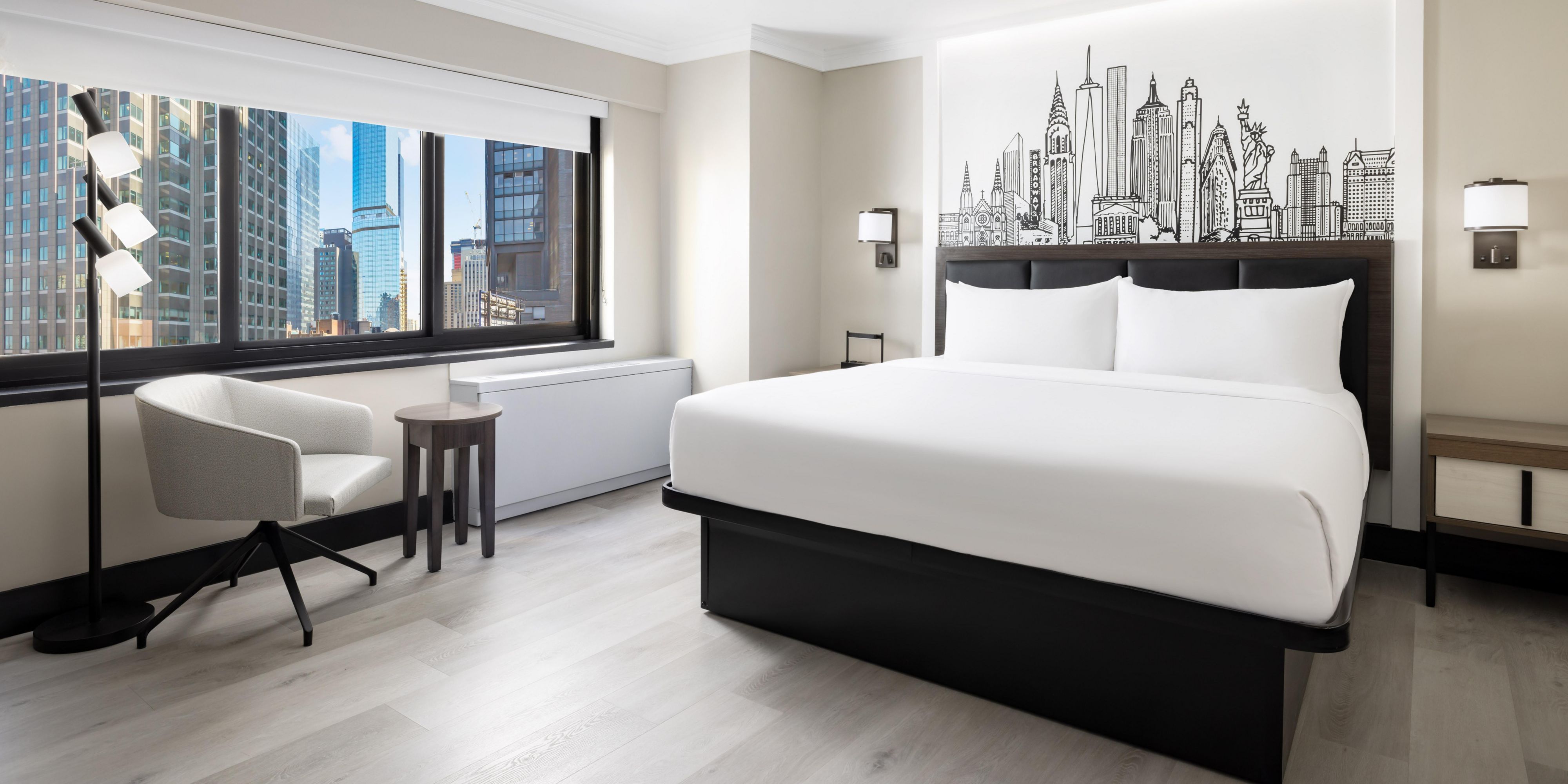 Hotel room with King bed