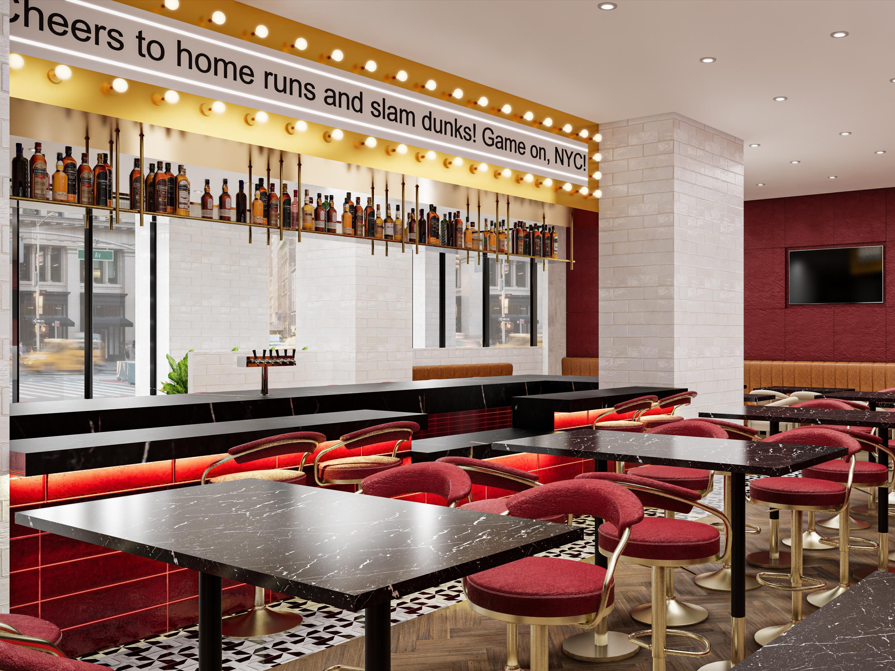 Newly renovated restaurant space