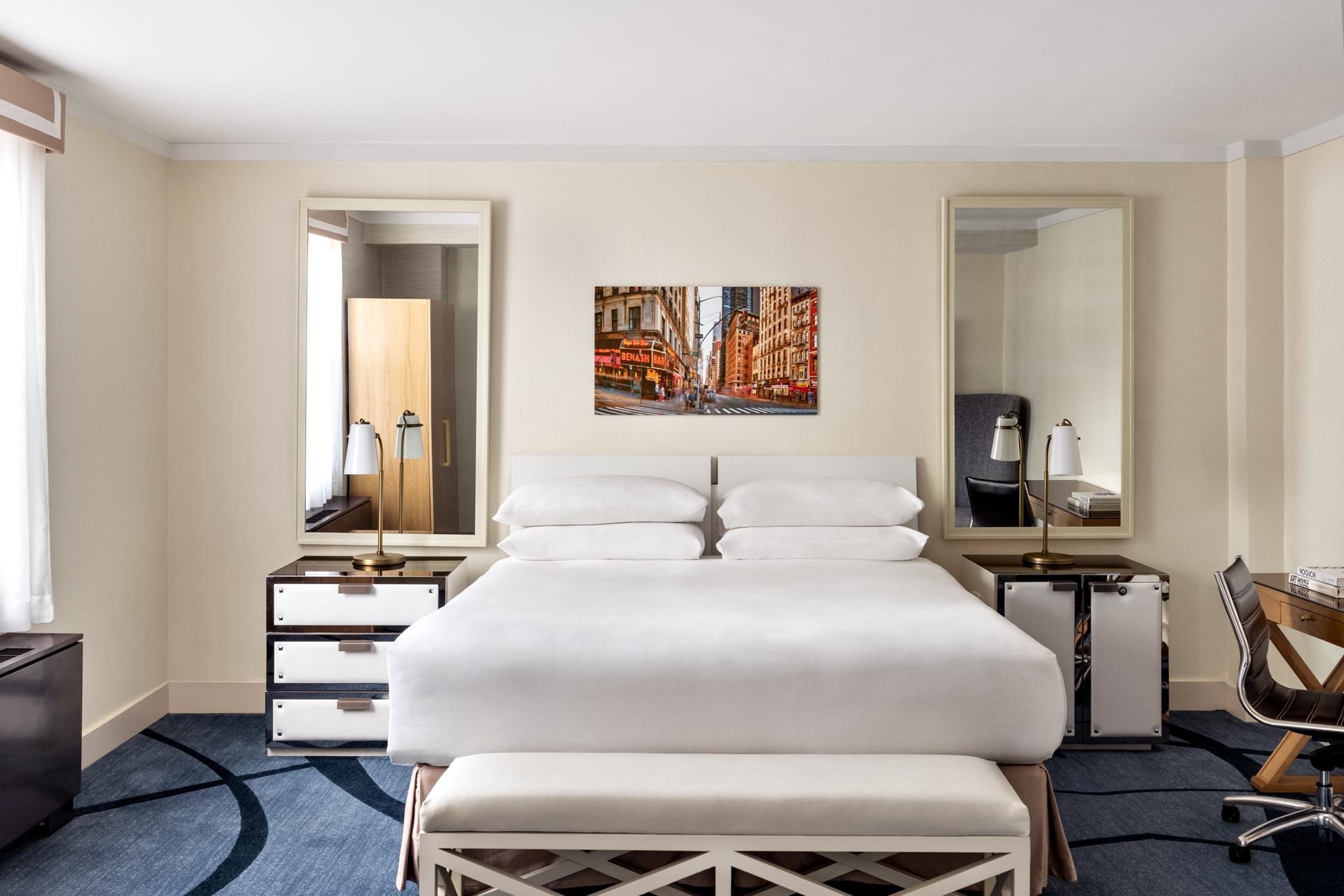Goose down feather beds, Frette linens and flat screen TVs are just a few of the comforts that await you in our stylish guest rooms. Of all the boutique hotels in NYC, ours gives you a window to Park Avenue and a calm sanctuary from the white-hot energy right around the corner.