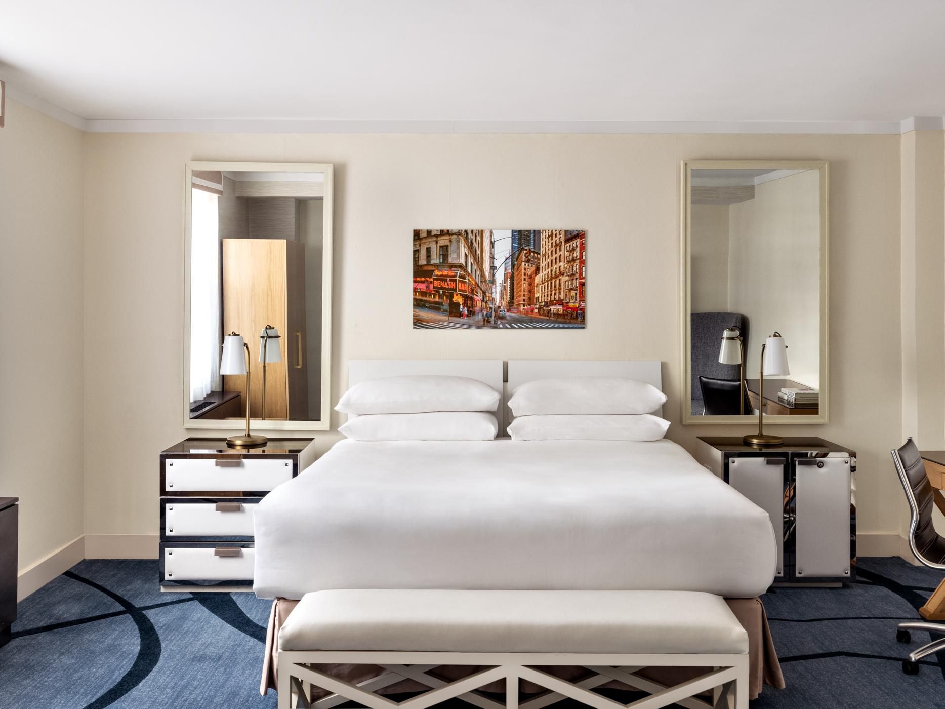 Goose down feather beds, Frette linens and flat screen TVs are just a few of the comforts that await you in our stylish guest rooms. Of all the boutique hotels in NYC, ours gives you a window to Park Avenue and a calm sanctuary from the white-hot energy right around the corner.