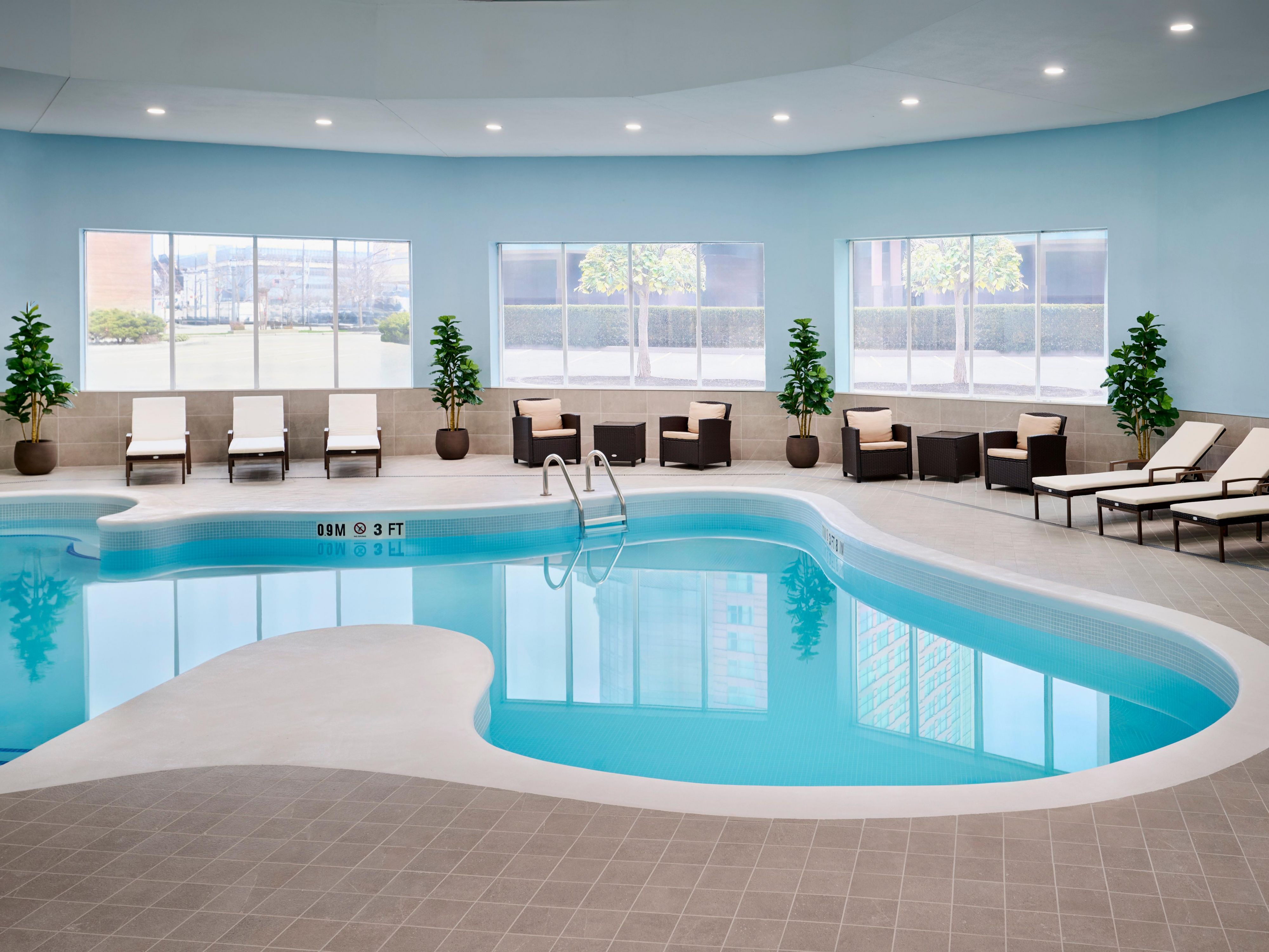 Our indoor pool is perfect for post-sightseeing dips, family splash time, or a peaceful float any day of the year. Rain or shine, enjoy a refreshing retreat just steps from your room.
