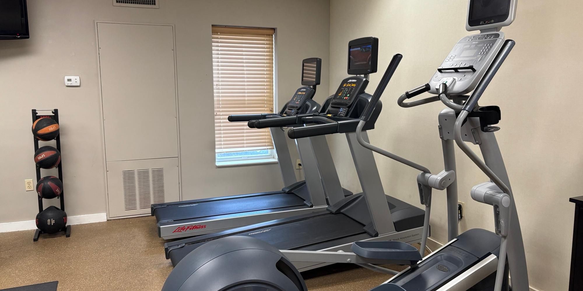 The fitness center is ready for you