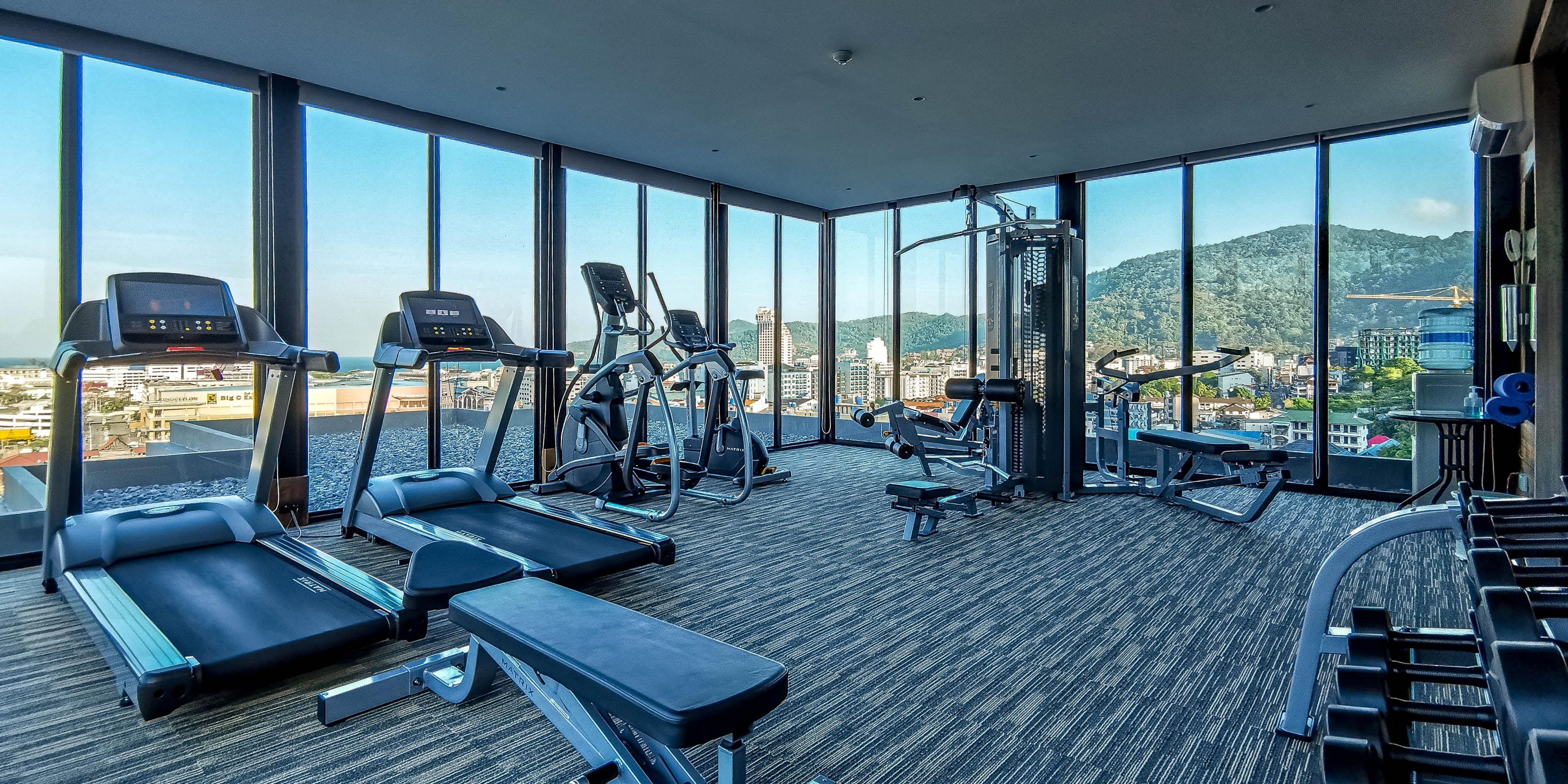 Enjoy stunning views of Patong while working out at our fitness centre. Open daily with all the equipment you desire, from treadmills to weights to yoga mats, this space is designed for you to focus on your health and wellbeing while you're staying with us. 