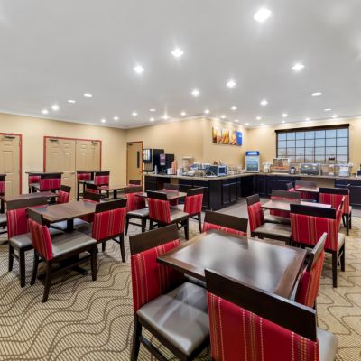 Plenty of seating in the breakfast area to dine with your family.