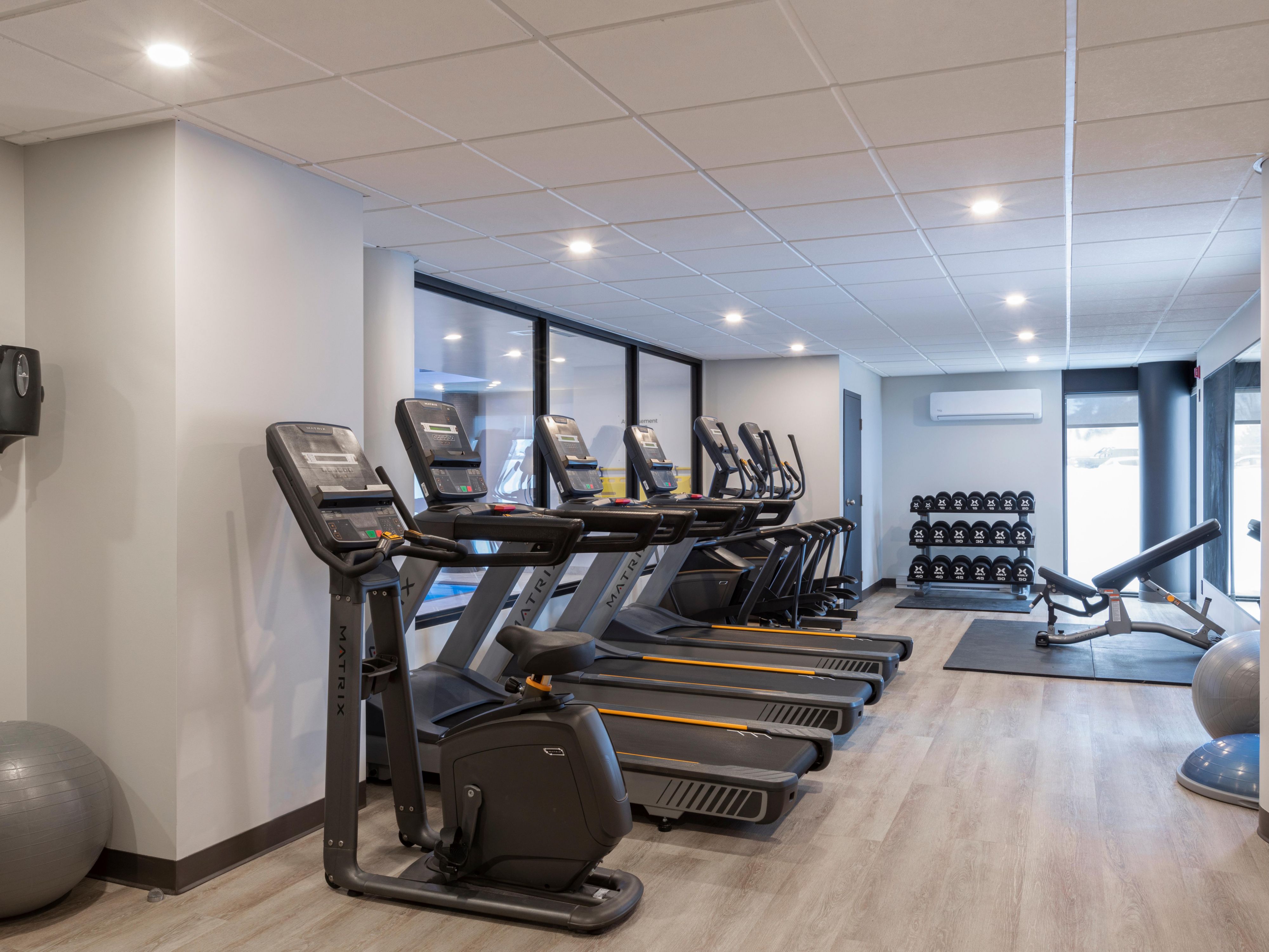 Stay active during your stay at our fully equipped Fitness Center. Featuring cardio machines, free weights, and modern equipment, our fitness space allows you to keep up with your workout routine.